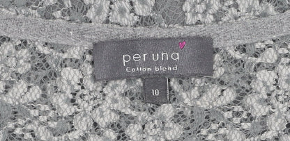 Womens UK Size 10 Marks and Spencer Grey Tunic Blouse