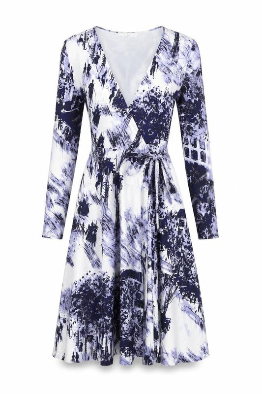 Front view of Babaton Women’s Multicoloured Wrap Dress, XXXS