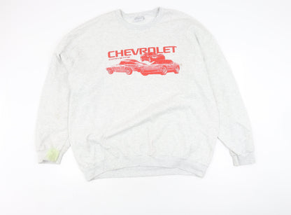 Corvette Men’s Grey Pullover Sweatshirt L