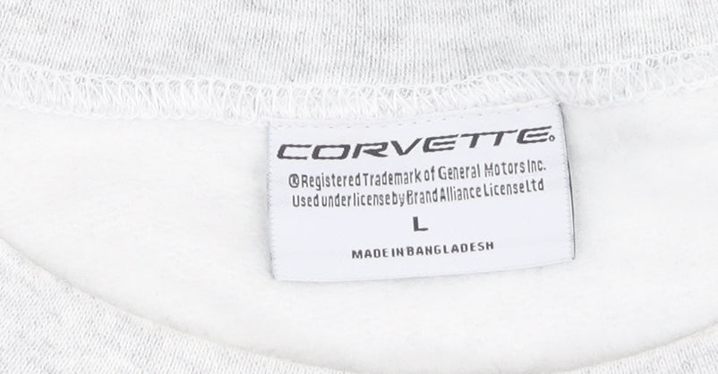 Corvette Men’s Grey Pullover Sweatshirt L