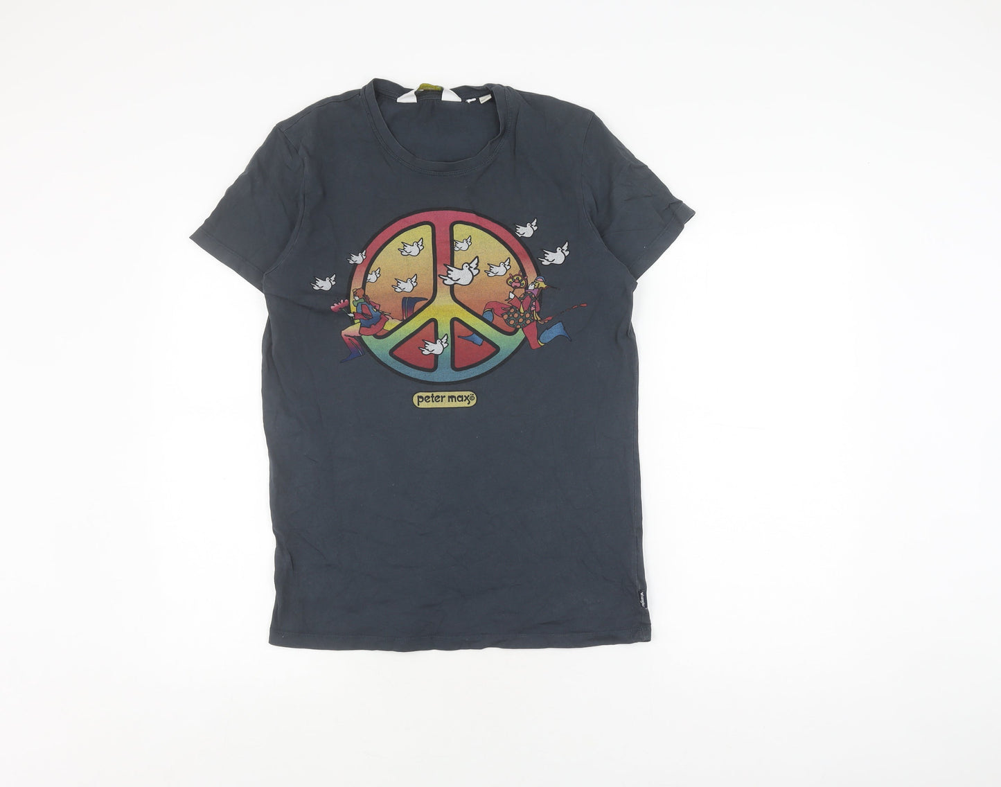 Wrangler Men’s Small Retro Black Peace Graphic T-Shirt