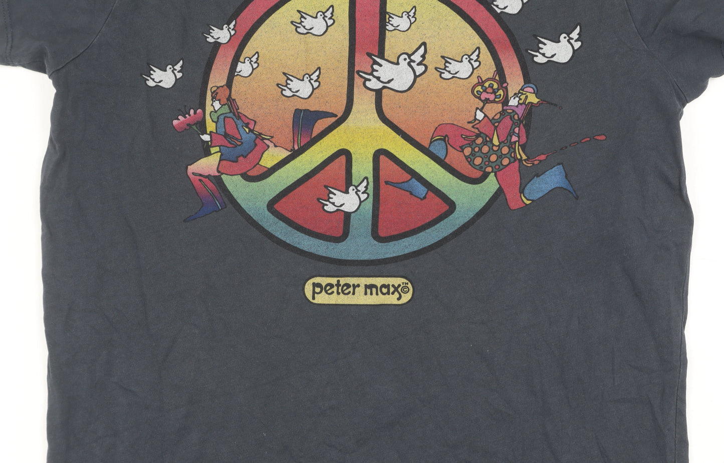 Wrangler Men’s Small Retro Black Peace Graphic T-Shirt