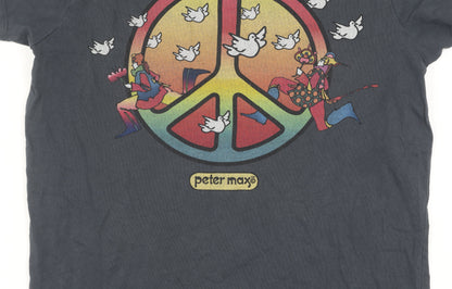 Wrangler Men’s Small Retro Black Peace Graphic T-Shirt