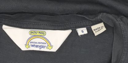 Wrangler Men’s Small Retro Black Peace Graphic T-Shirt