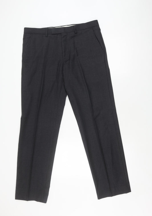 Luxury Marks and Spencer Grey Men's Dress Pants 34
