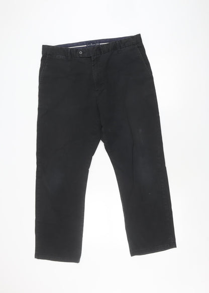 Marks and Spencer Black Men's Trousers, Size 36