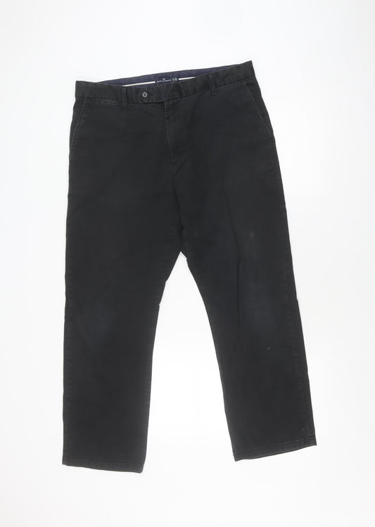 Marks and Spencer Black Men's Trousers, Size 36