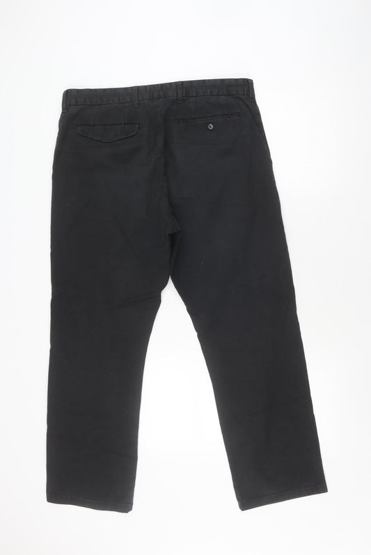 Marks and Spencer Black Men's Trousers, Size 36