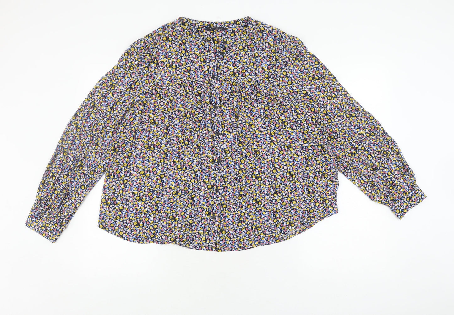 Womens UK Size 10 Marks and Spencer Multicoloured Basic Blouse