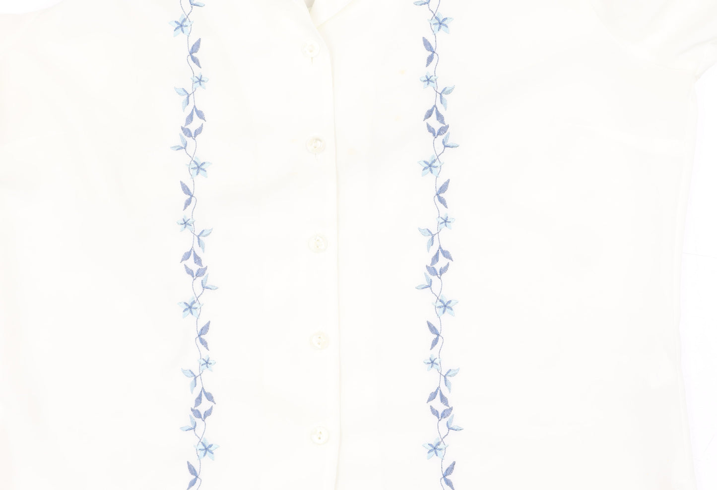 EWM Women’s Ivory Embroidered Button-Up Shirt