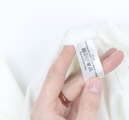 EWM Women’s Ivory Embroidered Button-Up Shirt