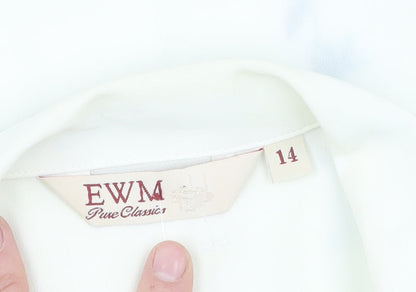 EWM Women’s Ivory Embroidered Button-Up Shirt