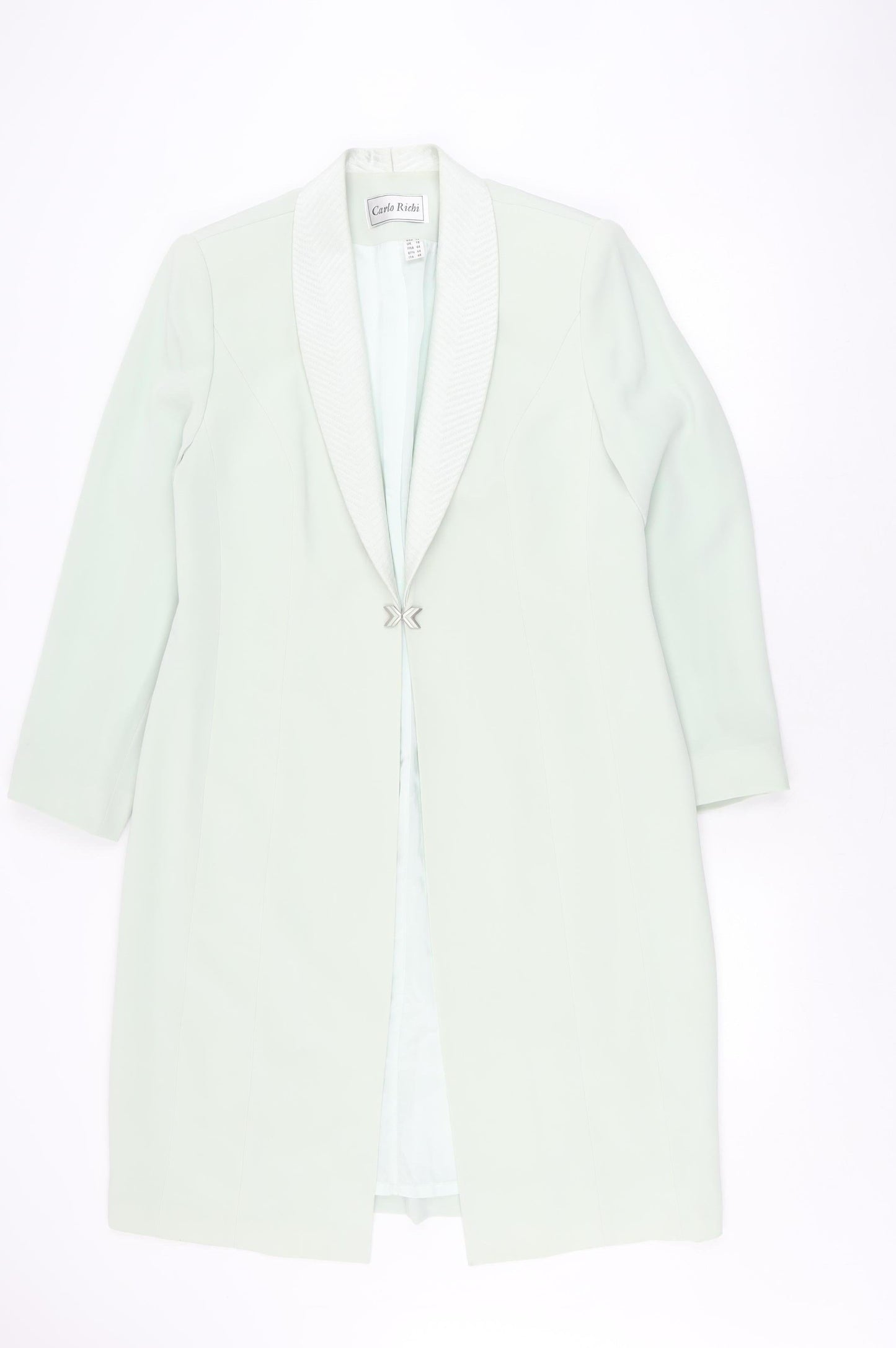 Carlo Richi Women's Green Mid-Length Blazer, Size 16