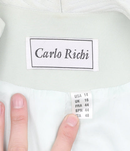 Carlo Richi Women's Green Mid-Length Blazer, Size 16