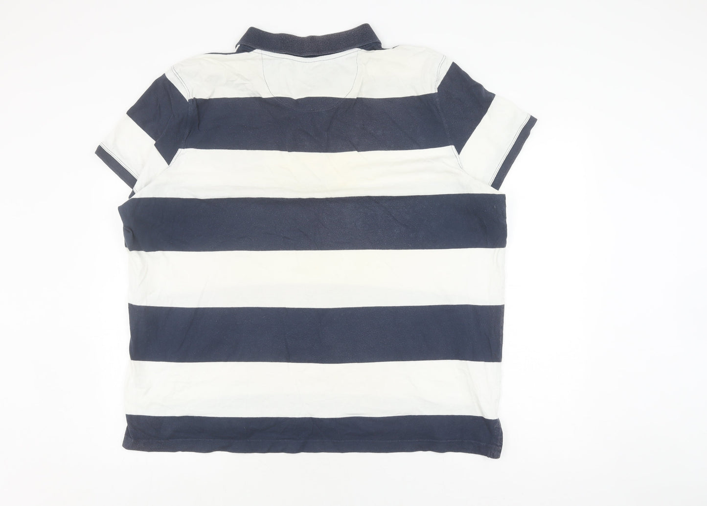 Livergy Men's Blue Striped Polo Shirt XL