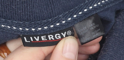 Livergy Men's Blue Striped Polo Shirt XL