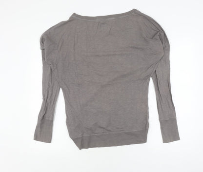 Womens UK Size S Japan Small Superdry Grey Pullover Sweatshirt