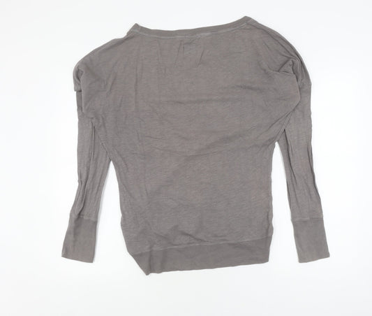 Womens UK Size S Japan Small Superdry Grey Pullover Sweatshirt