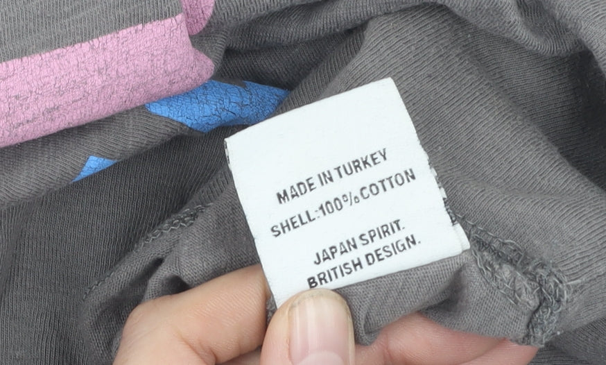 Womens UK Size S Japan Small Superdry Grey Pullover Sweatshirt