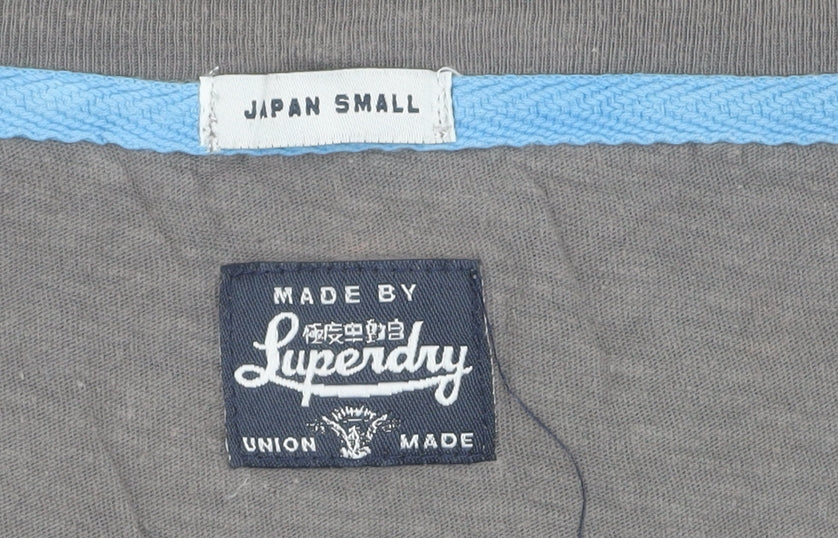 Womens UK Size S Japan Small Superdry Grey Pullover Sweatshirt
