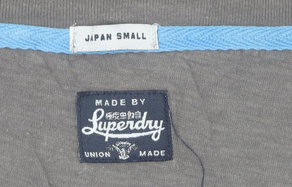 Womens UK Size S Japan Small Superdry Grey Pullover Sweatshirt
