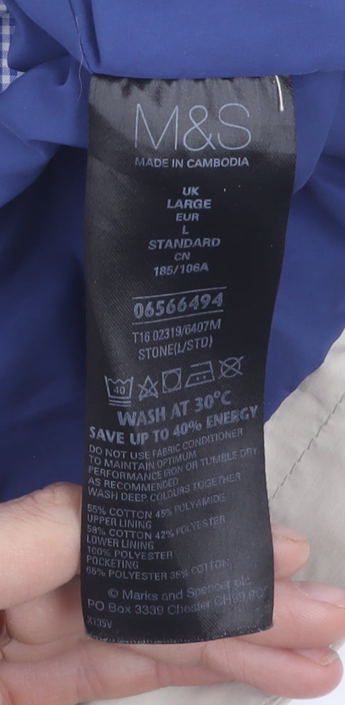 Mens UK Size L Marks and Spencer Stone