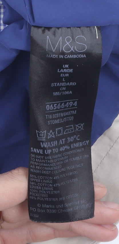 Mens UK Size L Marks and Spencer Stone