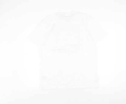 Mens UK Size L England White  T-Shirt