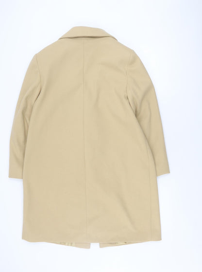 Womens UK Size 14 River Island Beige Overcoat