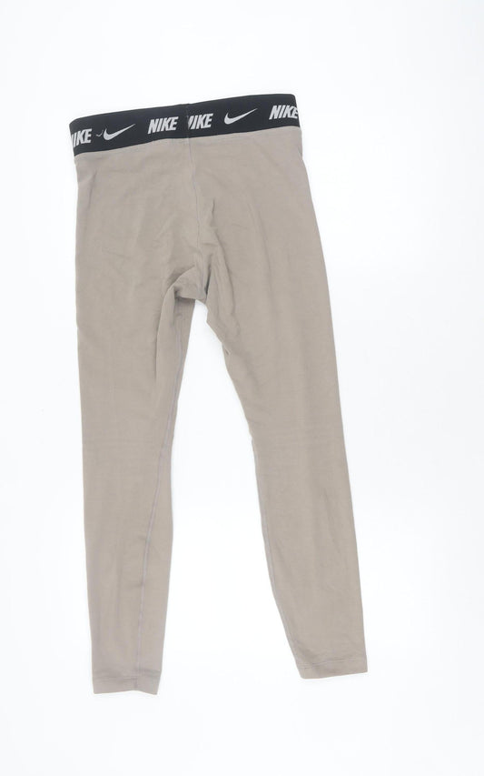 Nike Unisex Grey Compression Leggings M - Gym Training Fit