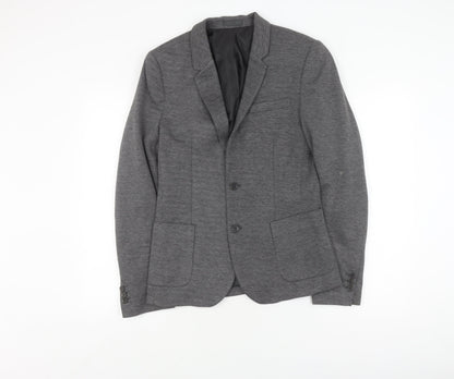 River Island Grey Unisex Blazer Size 34