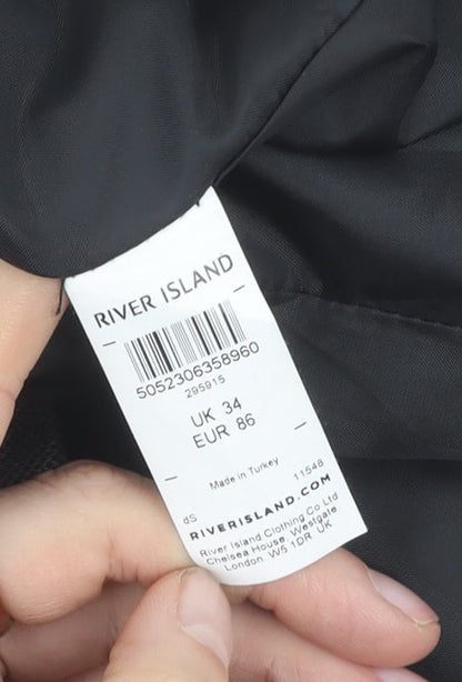 River Island Grey Unisex Blazer Size 34