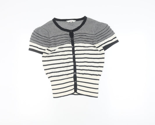 Jasper Conran Women's Striped Button-Up Top, Size 12
