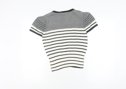 Jasper Conran Women's Striped Button-Up Top, Size 12