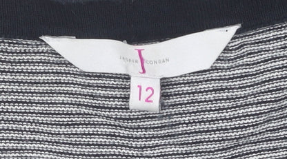 Jasper Conran Women's Striped Button-Up Top, Size 12