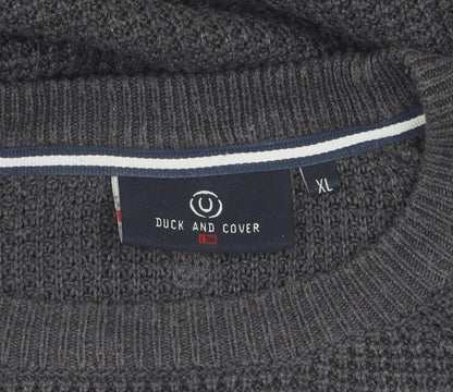 Duck and Cover Grey XL Men's Pullover Jumper