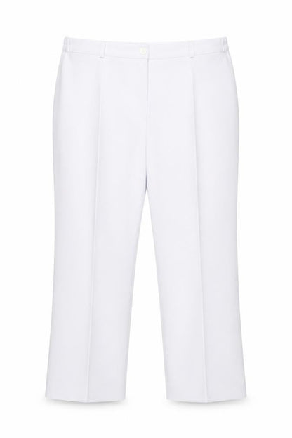 Womens UK Size 20 BASSINI   White Trousers