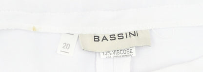 Bassini White Women's Trousers Size 20