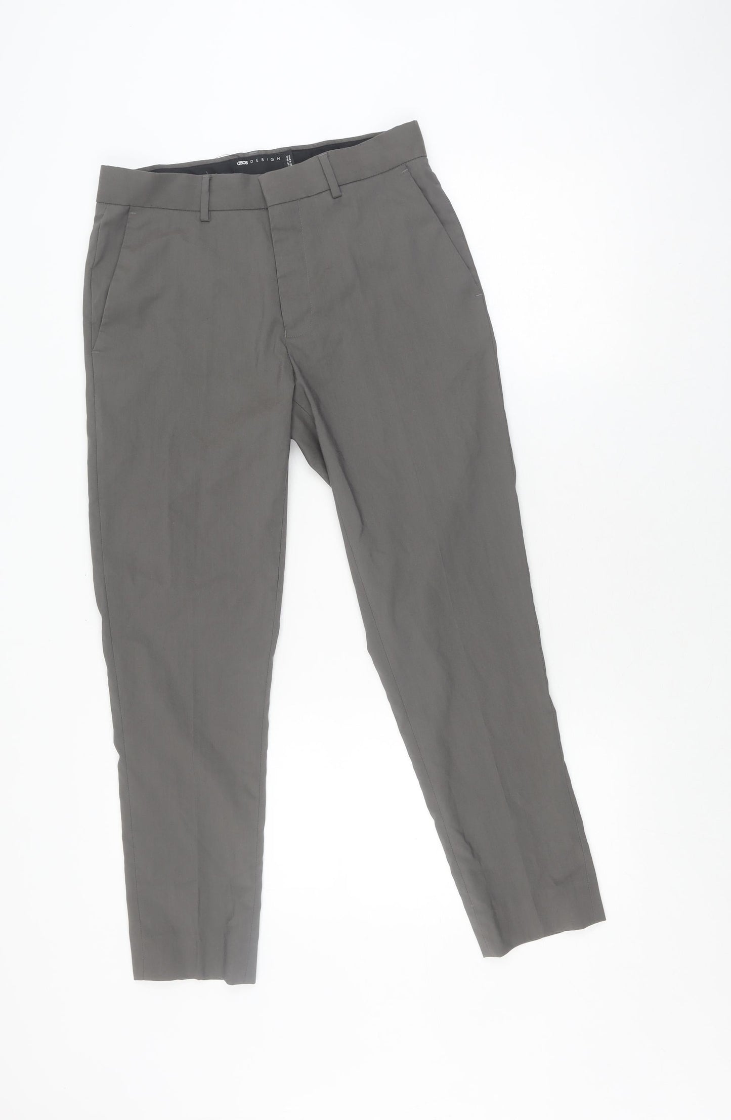 ASOS DESIGN Men's Grey Dress Pants, Size 30