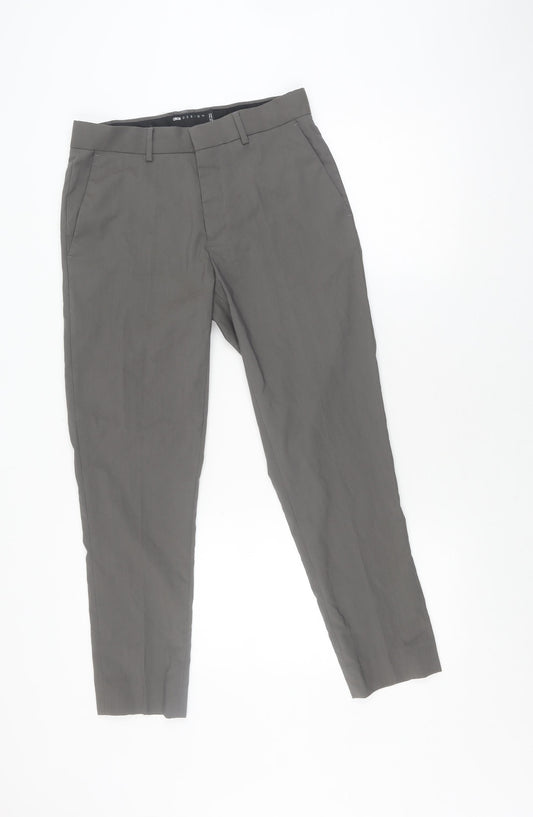 ASOS DESIGN Men's Grey Dress Pants, Size 30