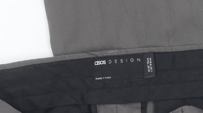 ASOS DESIGN Men's Grey Dress Pants, Size 30
