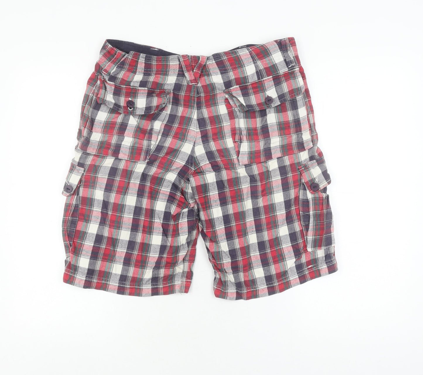 Topman Men's Cargo Shorts Multicoloured Plaid 32