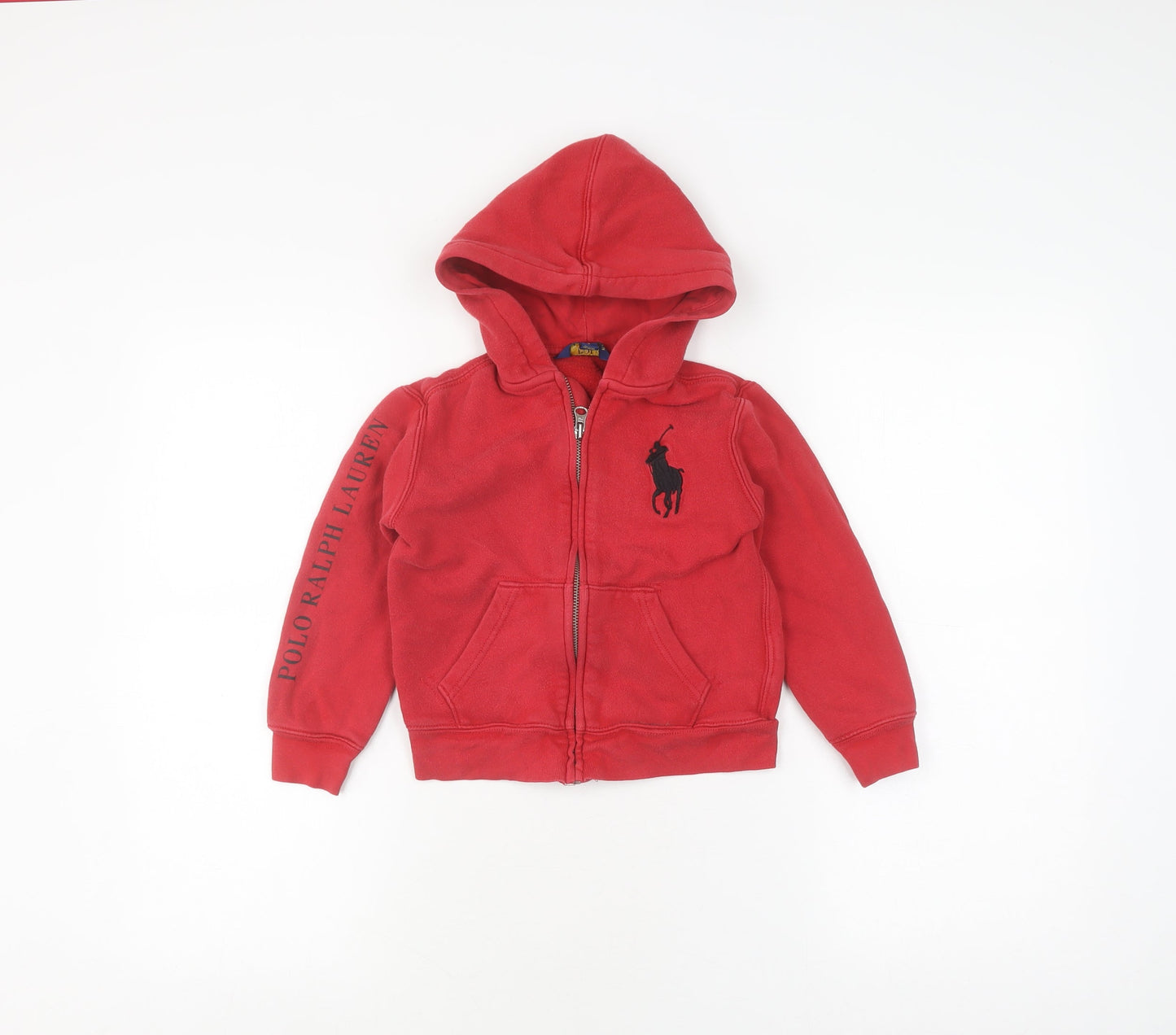 Polo Ralph Lauren Boys Red Full Zip Hoodie 5-6 Years