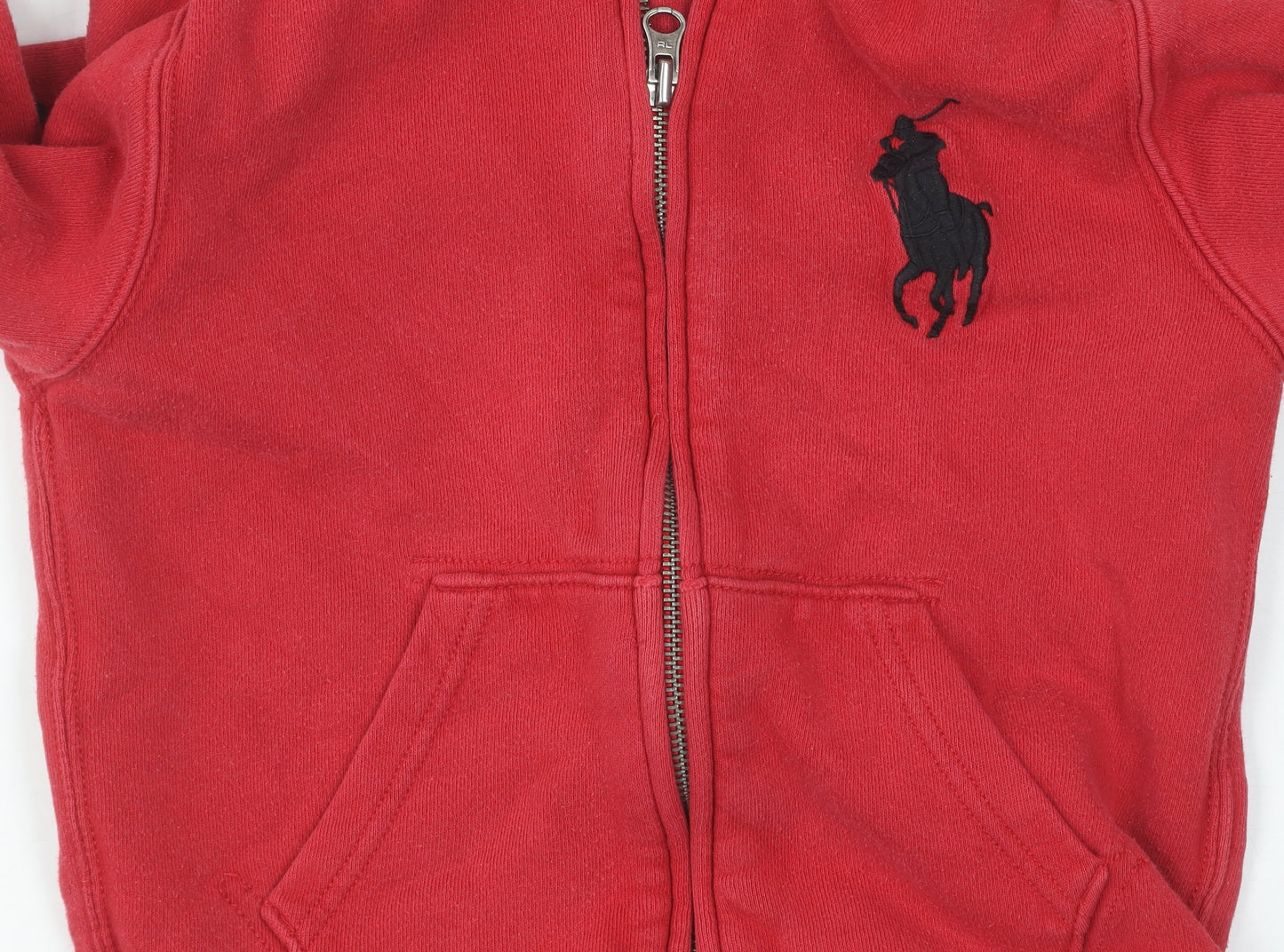 Polo Ralph Lauren Boys Red Full Zip Hoodie 5-6 Years