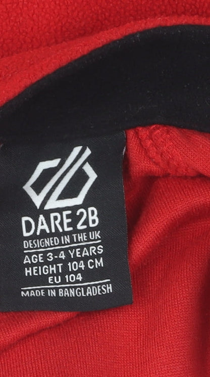 Dare 2B Boys Red Full Zip Fleece Sweatshirt 3-4 Years