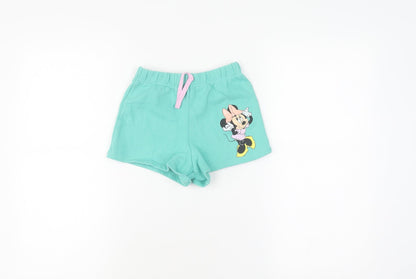 Disney Next Girls Green Minnie Mouse Shorts 3-4 Years