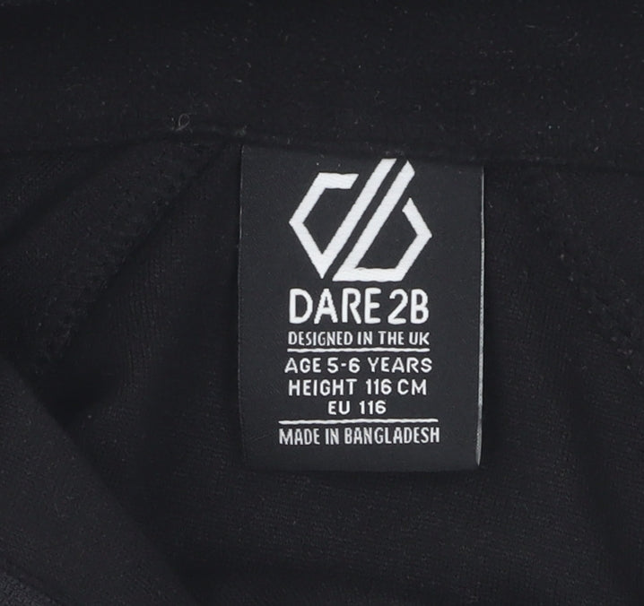 Dare 2b Boys Black Fleece 1/4 Zip Sweatshirt 5-6 Years