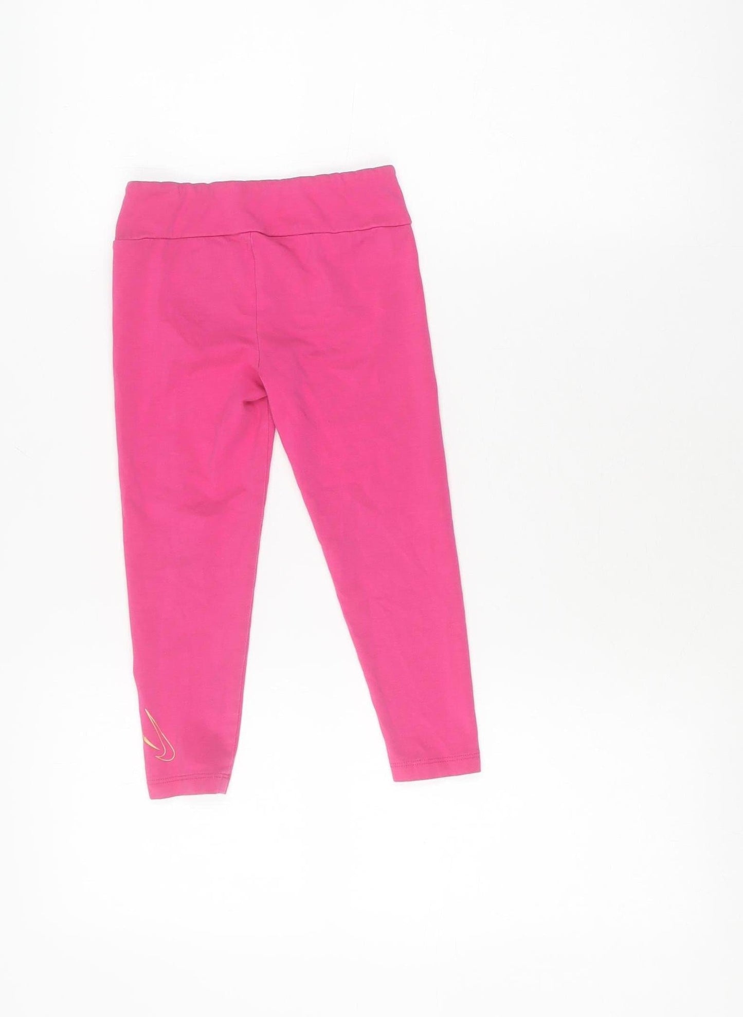 Nike Girls Pink Leggings 5 Years Activewear Elastic Waist