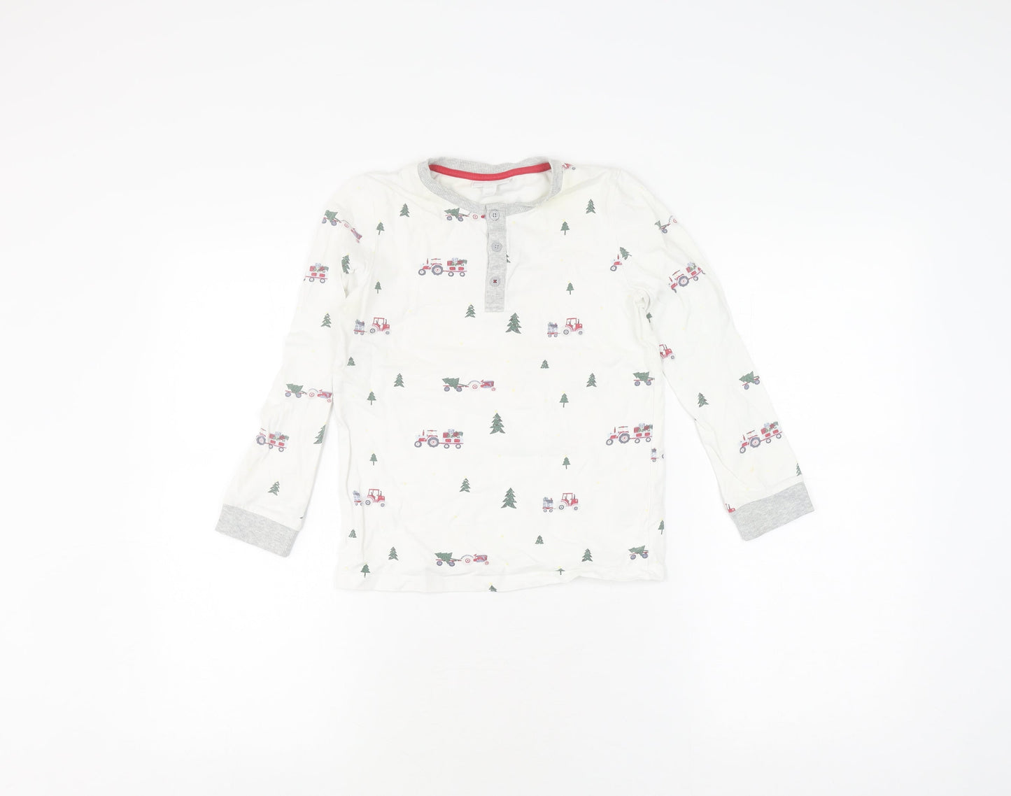 The Little White Company Boys White Christmas T-Shirt, 7-8 Years