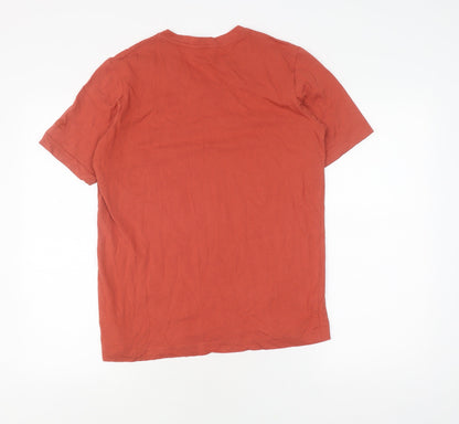 Cotton Traders Unisex Red V-Neck T-Shirt - S